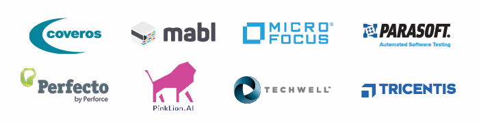 Sponsors of the STAREAST 2020 Virtual Conference include Coveros, Mabl, Micro Focus, Parasoft, Perfecto, Pink Lion, TechWell, and Tricentis