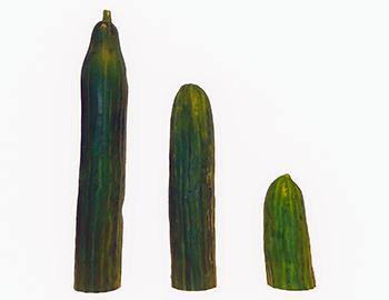 three cucumbers
